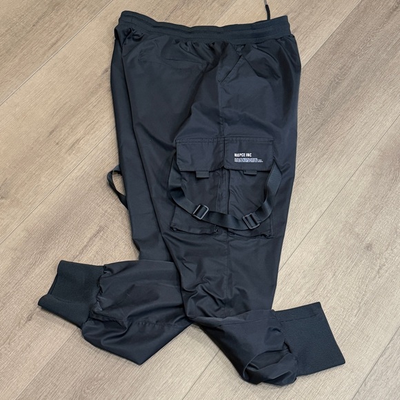 Niepce Unisex Techwear Matte Black Pants Streetwear Urban Casual Trouser Joggers - Picture 11 of 13